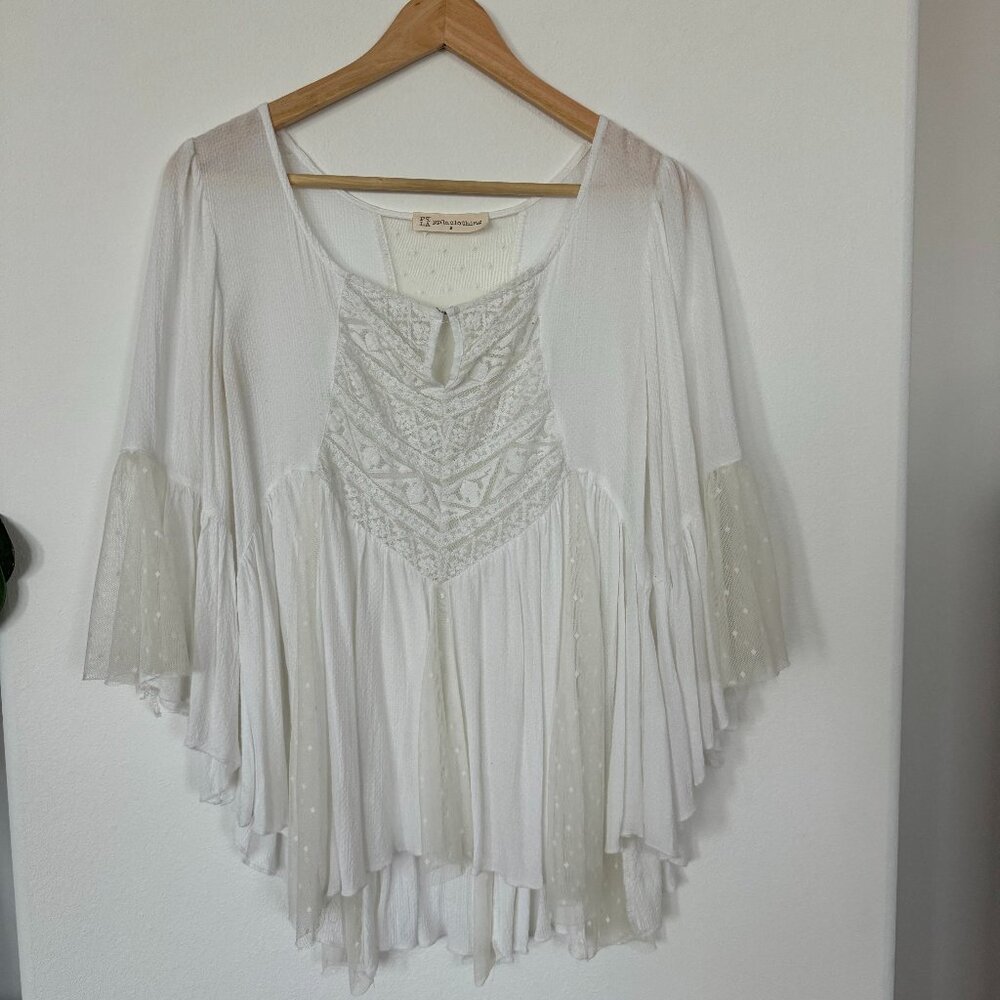 White Lace Tunic - EUC